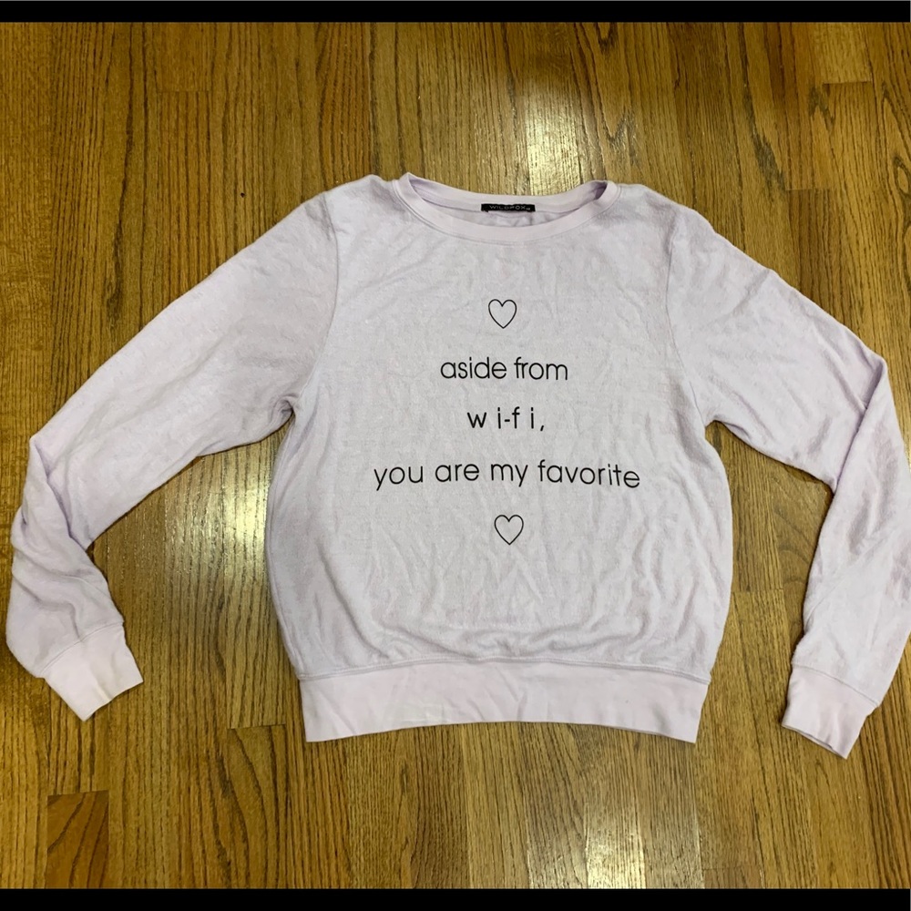Wildfox Lavender Wi-Fi Graphic Top